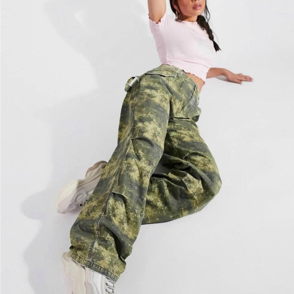 ASOS slouchy camo dart pants